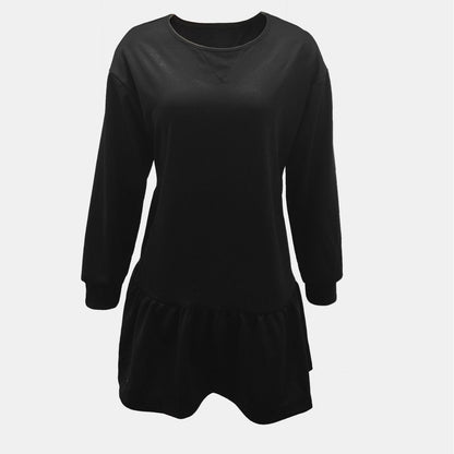 Damen lässiges Kleid mit weitem Schnitt und voluminösen Ärmeln Stalluxe