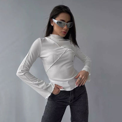 Damen eleganter, lässiger Langarmshirt Stalluxe
