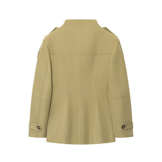 Damen modische Utility-Jacke mit praktischen Taschen und betonten Schulterdetails Stalluxe