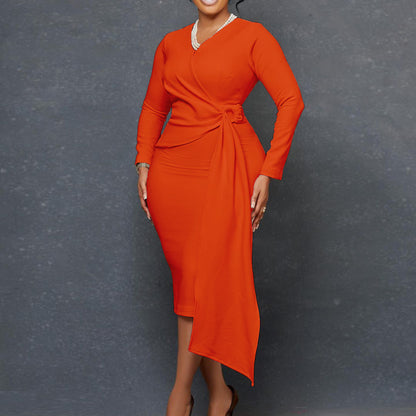 Damen Wickelkleid mit elegantem Taillenband und raffinierter Silhouette Stalluxe
