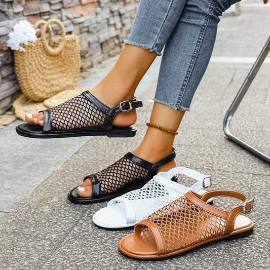 Damen atmungsaktive Strandsandalen mit Netzstruktur und bequemem Fußbett Stalluxe