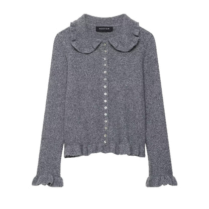 Damen Strickjacke mit kragen und dekorativem Knopfverschluss Stalluxe