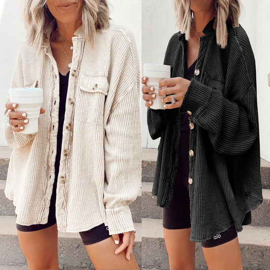 Damen lässige Oversized-Hemdjacke Stalluxe