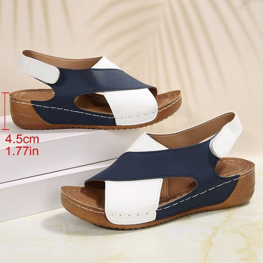 Damen Elegante Zehentrenner-Sandalen mit dekorativen Kreuzriemen und bequemem Fußbett Stalluxe