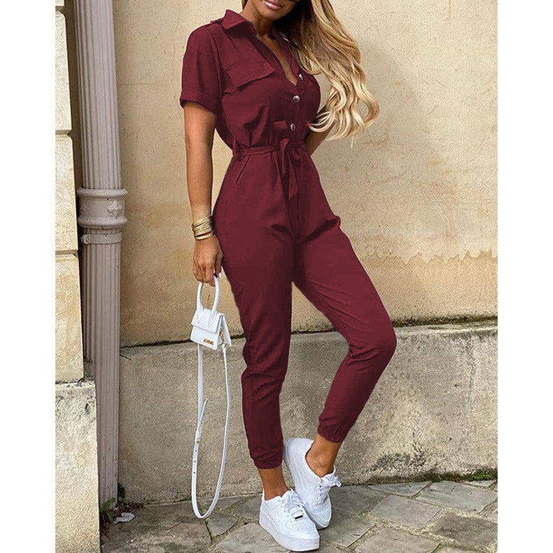 Damen Modischer Jumpsuit mit praktischen Taschen und tailliertem Schnitt Stalluxe