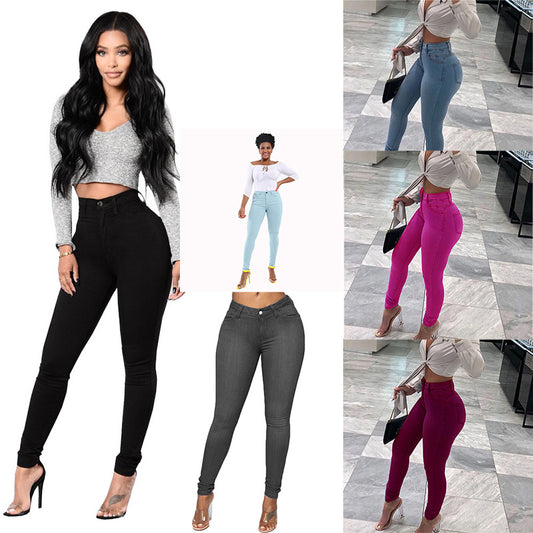 Damen Slim-Fit Jeans mit dekorativem Schnürdetail Stalluxe