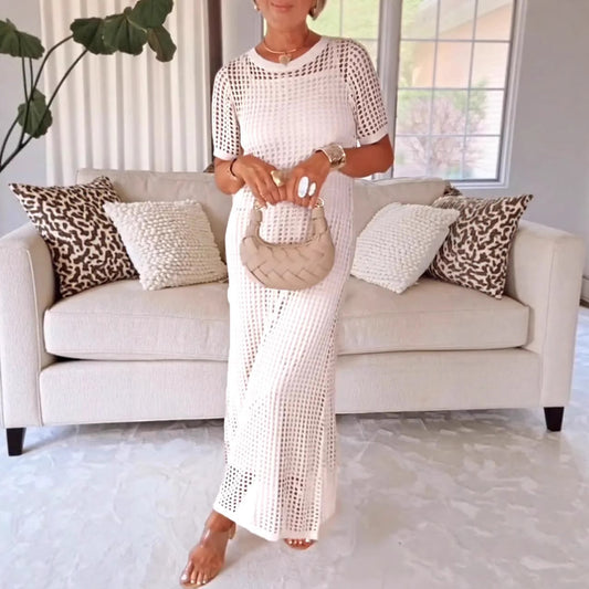Women's Elegant Mesh Maxi Dress Stalluxe