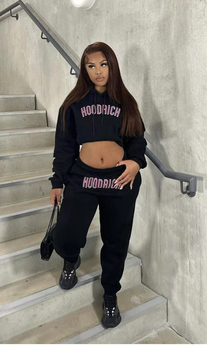 Herren Sportlicher Hoodie und Jogginghose-Set mit modischem Schriftzug Stalluxe