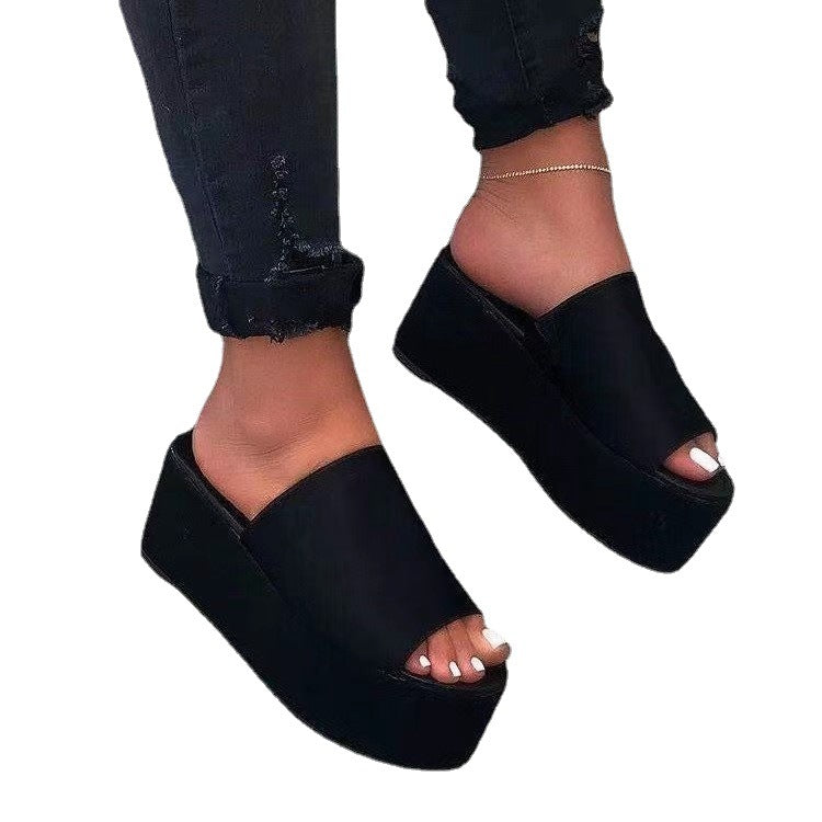 Damen Komfortable und modische Wedge-Pantoletten mit Camouflage-Muster Stalluxe