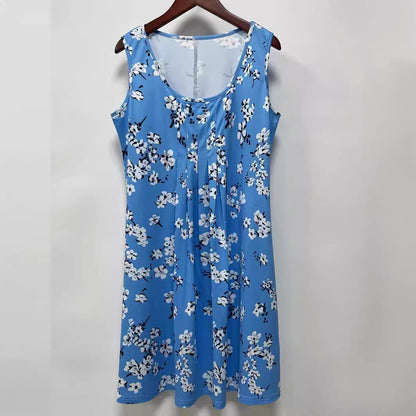 Damen Fließendes Sommerkleid mit floralem Design und Faltenwurf Stalluxe