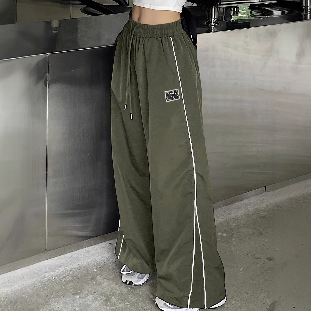 Damen Weiter Sporthose mit seitlichen Reisverschlusstaschen und elastischem Bund Stalluxe