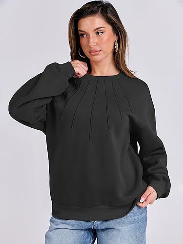 Damen Oversize Sweatshirt mit strukturiertem Design Stalluxe Schwarz