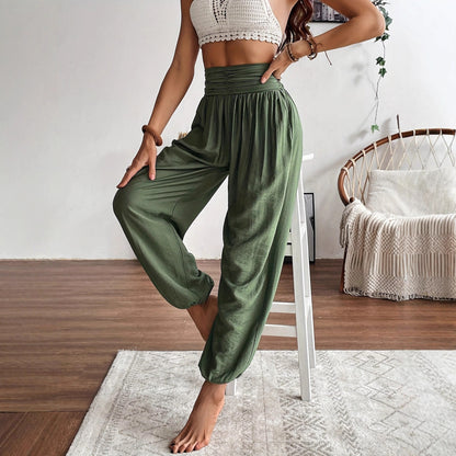 Damen weite Haremshose aus atmungsaktivem Material Stalluxe