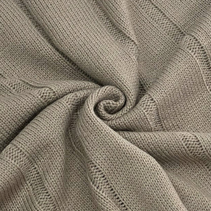 Damen lässiges Strick-Set mit hochabschließendem Pullover und weitem Hosen Stalluxe