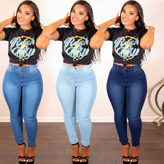 Damen Hochtaillierte Skinny-Jeans mit figurbetontem Schnitt Stalluxe