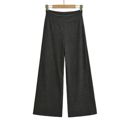 Damen weite Jersey-Hose mit hohem Bund Stalluxe