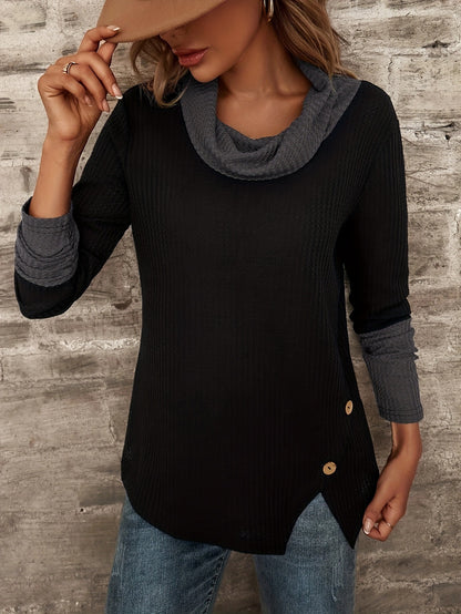 Damen Pullover mit modischem Kragen Stalluxe