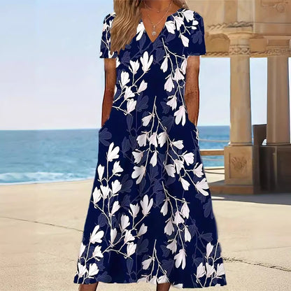 Damen Sommerkleid mit floralem Muster Stalluxe
