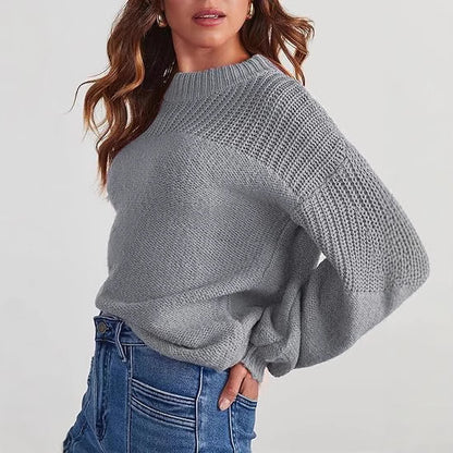 Damen Modischer Strickpullover mit überschnittenen Schultern und lässigem Schnitt Stalluxe