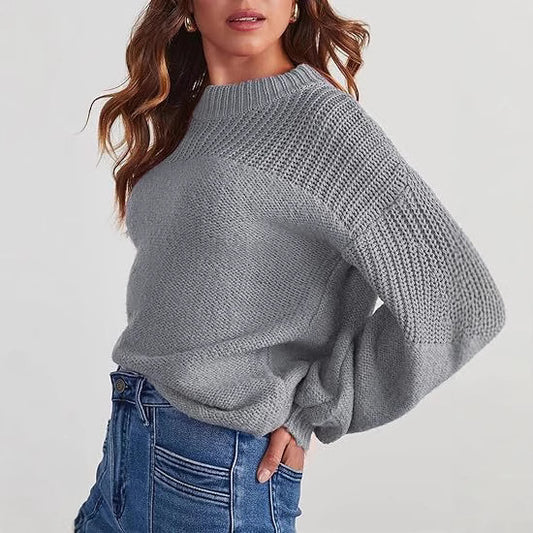Damen Modischer Strickpullover mit überschnittenen Schultern und lässigem Schnitt Stalluxe