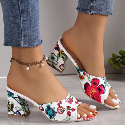 Damen Offene Schuhe mit Hochblockabsatz Stalluxe