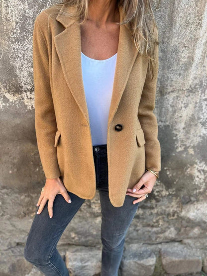 Damen modischer Blazer mit weichem Stoff und eleganten Details Stalluxe