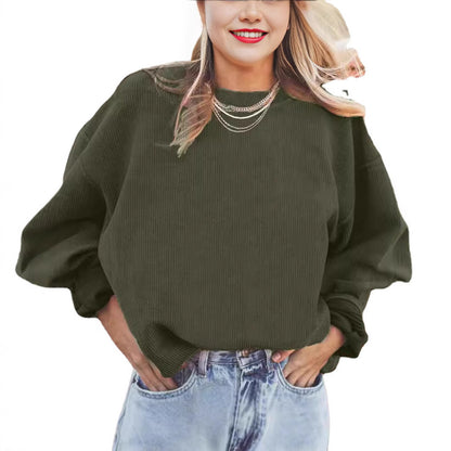 Damen Komfortabler Pullover mit Rippenstruktur Stalluxe
