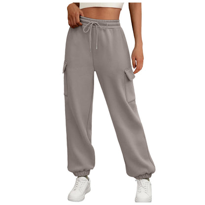 Damen Cargo-Hose mit Gummibund und seitlichen Taschen Stalluxe