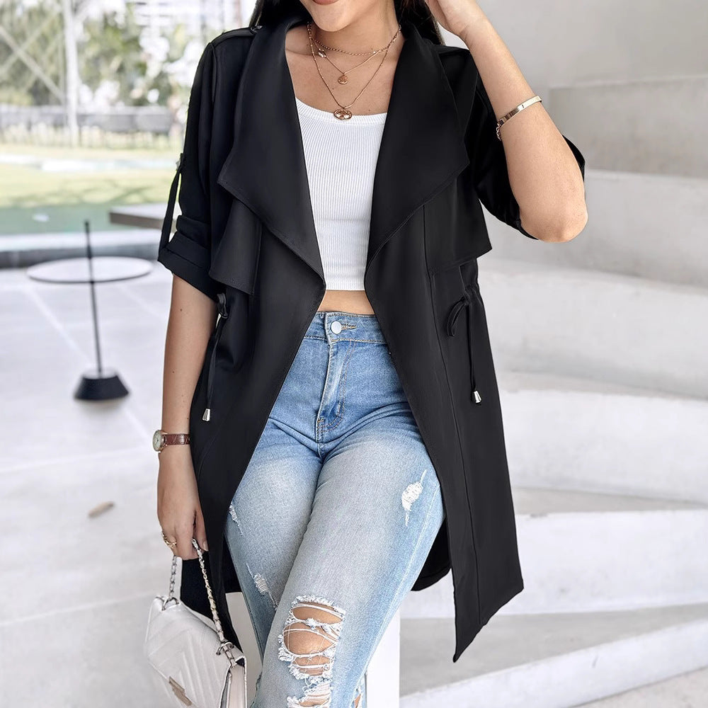 Damen Chiffoneroverall mit lässigem Schnitt und modernem Gürtel Stalluxe