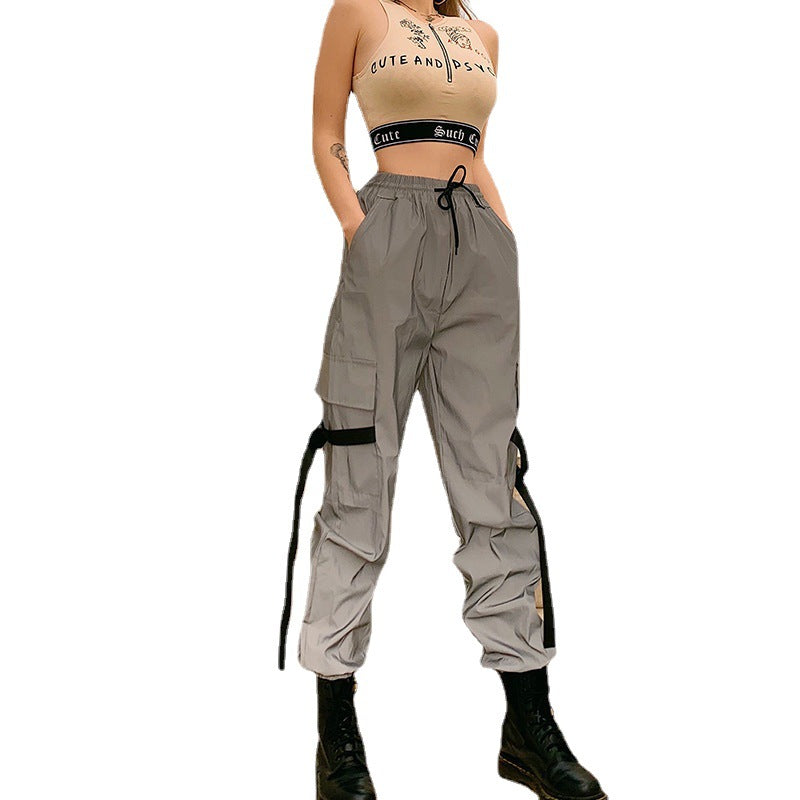 Damen Cargo-Hose mit praktischen Taschen und verstellbarem Bund Stalluxe