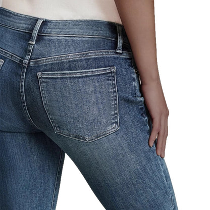 Damen Bootcut Jeans mit funkelnden Strass-Applikationen Stalluxe