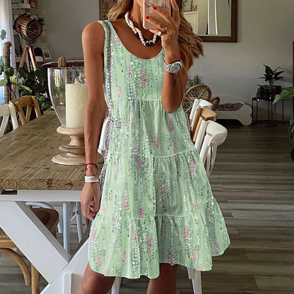 Damen Bohemian Stil Gestuftes Sommerkleid Stalluxe
