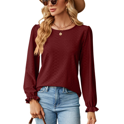 Damen Blusenshirt mit Raffungen und elegantem Strukturdesign Stalluxe