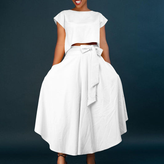 Damen asymmetrisches Maxikleid mit Wickelgurt Stalluxe