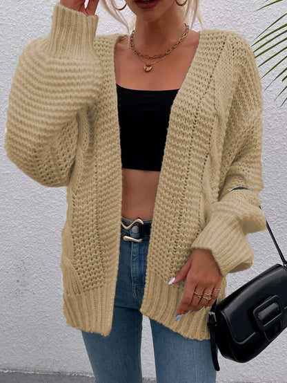Damen Grobstrick-Cardigan mit tiefen Taschen und lässigem Schnitt Stalluxe