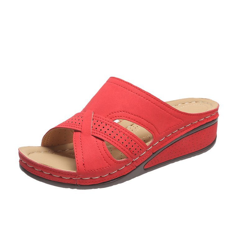 Damen Wedgesandalen mit atmungsaktivem Obermaterial und anatomischem Fußbett Stalluxe