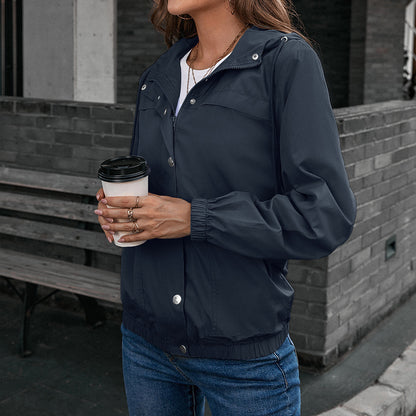 Damen Funktionsjacke mit Kapuze und elastischen Bündchen Stalluxe