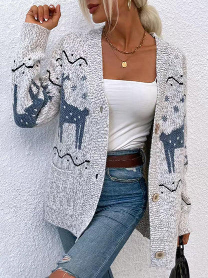 Damen Strickjacke mit detailliertem Muster Stalluxe