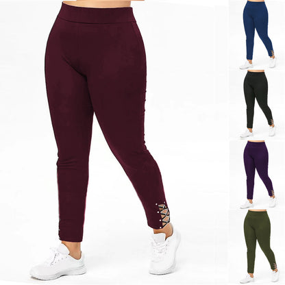 Damen Sportleggings mit dekorativen Schnürdetails Stalluxe