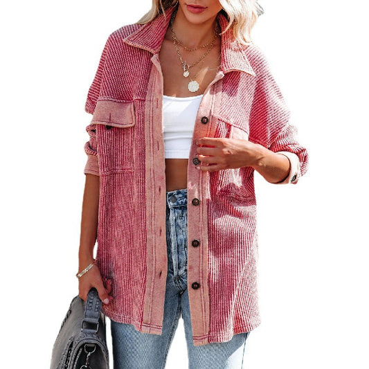Damen Oversized Hemdjacke Stalluxe