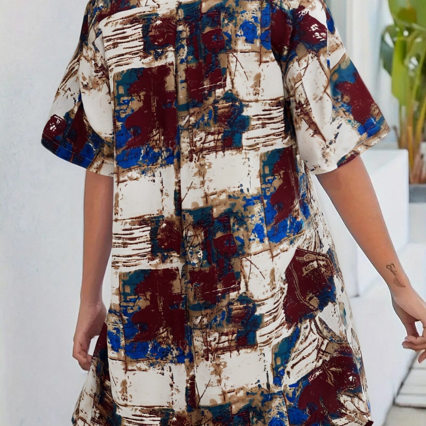 Damen Sommerliches Freizeitkleid mit farbenfrohem Blumenmuster und legerem Schnitt Stalluxe