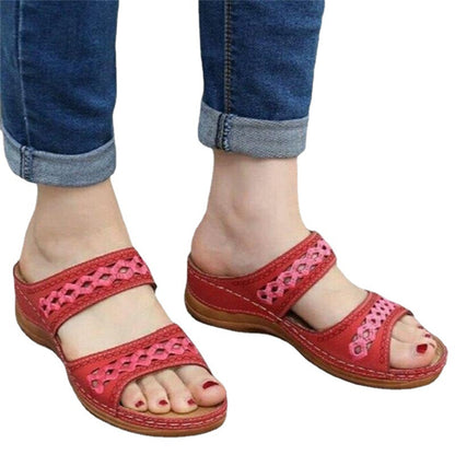 Damen Bequeme Zehentrenner-Sandalen mit ergonomischem Fußbett und modischem Design Stalluxe