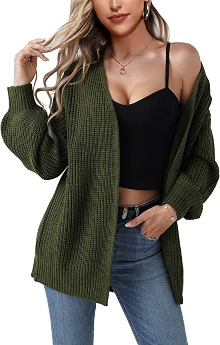 Damen Lässiger Strickcardigan mit beeindruckendem strukturiertem Design und lässigem Schnitt Stalluxe
