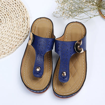Damen Bequeme Zehentrenner-Sandalen mit verstellbarem Riemen und gepolsterter Sohle Stalluxe