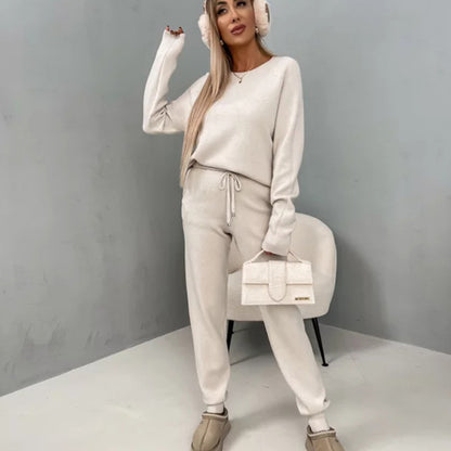 Damen Relaxed-Fit Fleeceanzug mit Kordelzug und praktischen Taschen Stalluxe