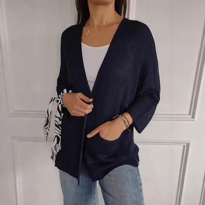 Damen luftiger Strick-Cardigan mit Taschen und weitem Schnitt Stalluxe