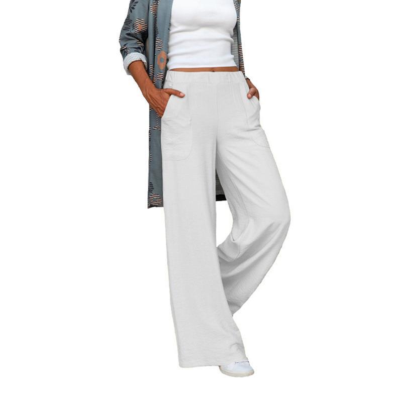 Damen Weite Freizeithose mit elastischem Bund und praktischen Seitentaschen Stalluxe