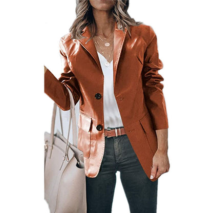 Damen eleganter Blazer mit zwei Taschen und zeitlosem Schnitt Stalluxe