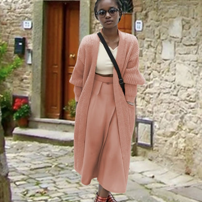 Damen Strickmantel mit lässigem Schnitt und offenen Ärmeln Stalluxe