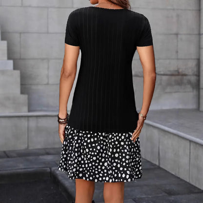 Damen Freizeitkleid mit Rippstruktur und schmeichelndem Rock Stalluxe